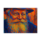 My Rebbe art print – colorful modern portrait of the Lubavitcher Rebbe for Jewish home decor