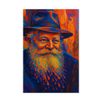 My Rebbe portrait canvas print – vibrant colors and expressive texture by BeShvilo