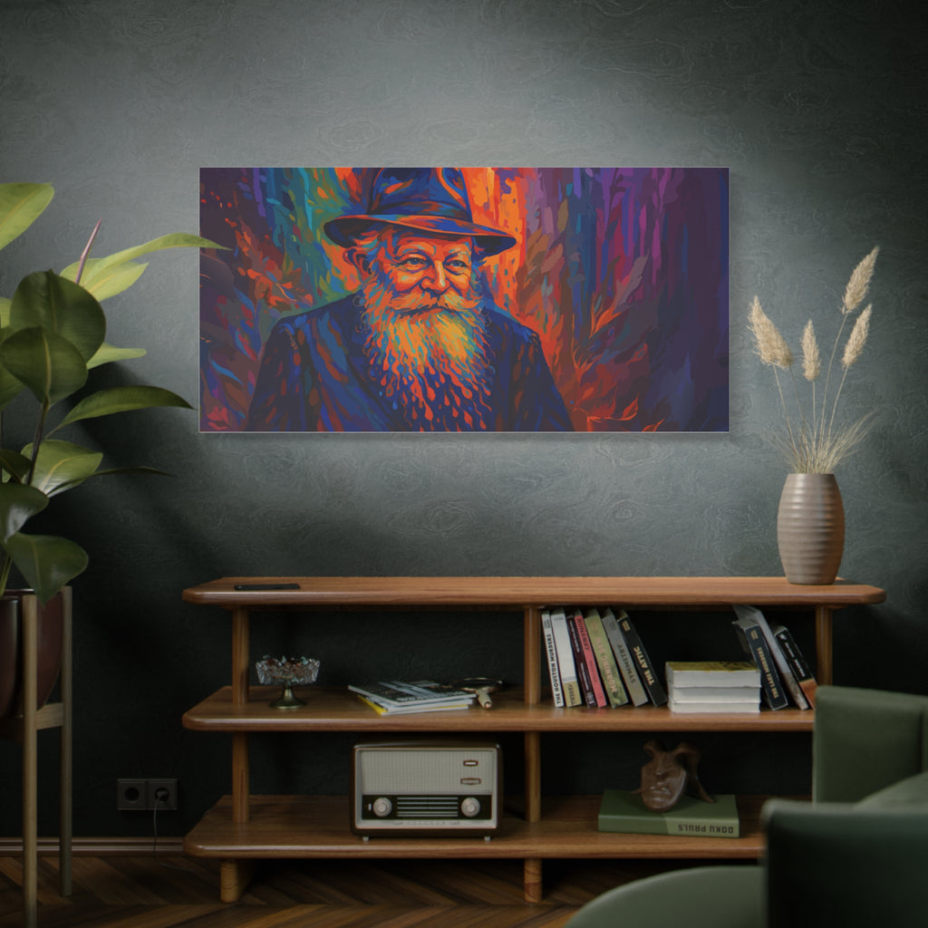 My Rebbe Canvas Art Print | Vibrant Lubavitcher Rebbe Wall Décor by BeShvilo