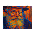 Hallway featuring My Rebbe art canvas – Chabad inspired wall decor by BeShvilo